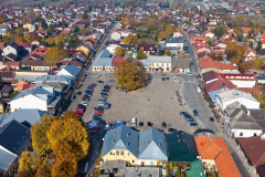 Stary Sacz, Rynek Starego Miasta. EU, Pl, Malopolska. Lotnicze.