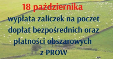 Wystartowała wypłata zaliczek na poczet dopłat bezpośrednich oraz płatności obszarowych z PROW Wystartowała wypłata zaliczek na poczet dopłat bezpośrednich oraz płatności obszarowych z PROW
