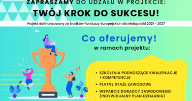 Zapraszamy do udziału w projekcie „TWÓJ KROK DO SUKCESU!”