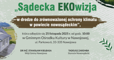 Konferencja„Sądecka EKOwizja – w drodze do zrównoważonej ochrony klimatu w powiecie nowosądeckim” – zaproszenie