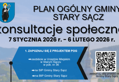 OGŁOSZENIE BURMISTRZA STAREGO SĄCZA o przystąpieniu do sporządzania Planu Ogólnego Gminy Stary Sącz