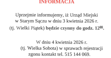 W Wielki Piątek urząd miejski czynny do godz. 12.00