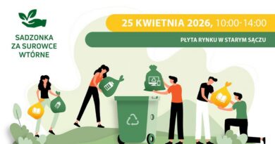 Akcja ekologiczna „Sadzonka za surowce wtórne” znów odwiedzi Stary Sącz.