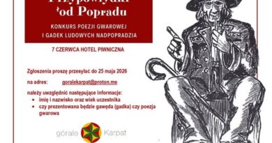 Konkurs „Przypowiydki łod Popradu”.